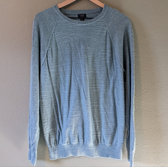 J. Crew Other - J. Crew Light Blue Marled Knit Crew Neck Pullover Size M